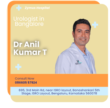A graphical representation highlighting Dr. Anil Kumar T as the Best Urologist in Bangalore.
