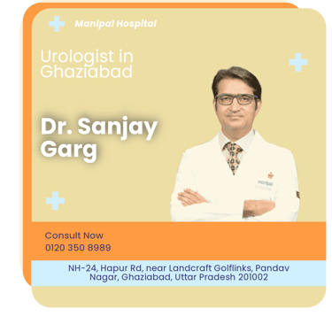 A graphical representation highlighting Dr. Sanjay Garg as the Best Urologist in Ghaziabad.