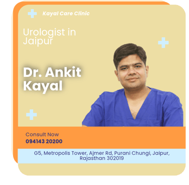 A graphical representation highlighting Dr. Ankit Kayal as the Best Urologist in Jaipur.
