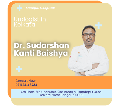 A graphical representation highlighting Dr. Sudarshan Kanti Baishya as the Best Urologist in Kolkata