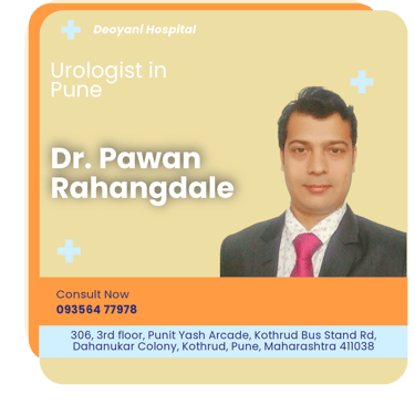 A graphical representation highlighting Dr. Pawan Rahangdale as the Best Urologist in Pune.