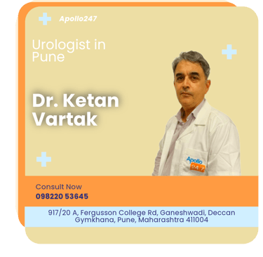 A graphical representation highlighting Dr. Ketan Vartak as the Best Urologist in Pune.