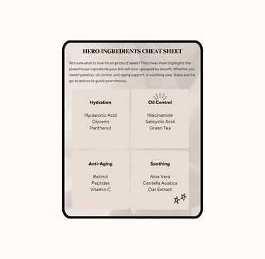 Digital guide titled 'The Ultimate Acne Guide: A holistic approach to healing and accepting acne'.