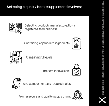 What selecting a quality horse supplement involves