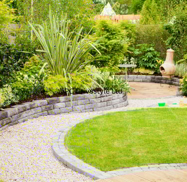small garden retaining wall in bedford by PC Drivestyle Ltd