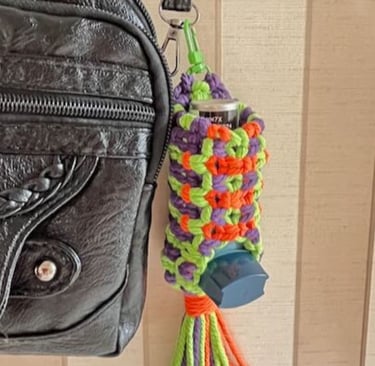 asthma puffer pouch with bag clip