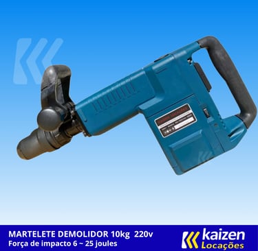 Martelete Demolidor 10kg | Kaizen Locações