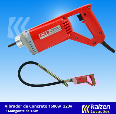 Vibrador de Concreto 1500w 220v | Kaizen Locações