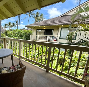 Beautiful lanai in this top rated airbnb poipu beach