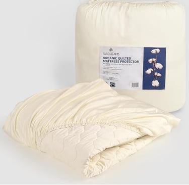 FABDREAMS organic quilted mattress protector