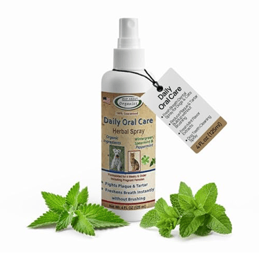 Mad About Organics non-toxic organic dental water additive for dogs.