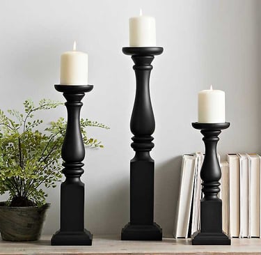 triple sized luxury wooden candle stand 