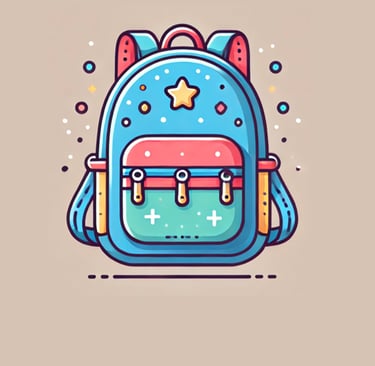 colorful backpack