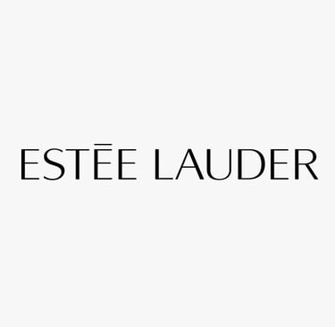 Logo of ESTÉE LAUDER, a global beauty brand whose standards are met by King Fly.