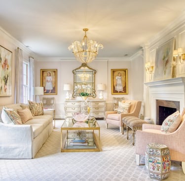 High-quality interior photo of a modern living room in Greensboro, NC, captured by Carolina Capture.