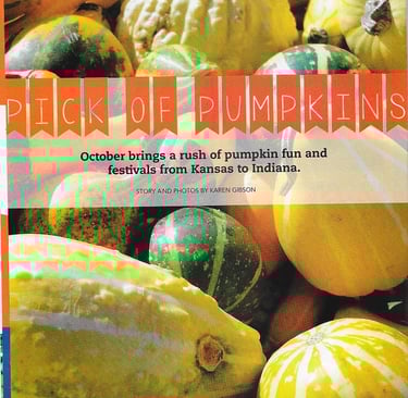 AAA fall travel featuring pumpkins and gourds