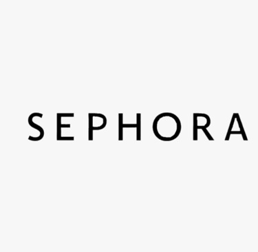 Logo of SEPHORA, a global beauty brand whose standards are met by King Fly.