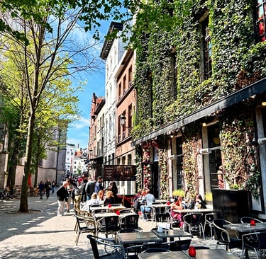 Les terrasses du centre historique d'Anvers