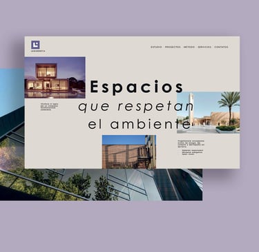 Slide di presentazione per uno studio di architettura sostenibile