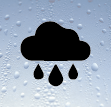a cloud with raindrops and raindrops on it