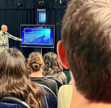 Kevin Augello giving a presentation