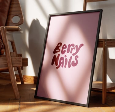 Branding/mockup Berry nails par Soleado studio - graphiste Liège