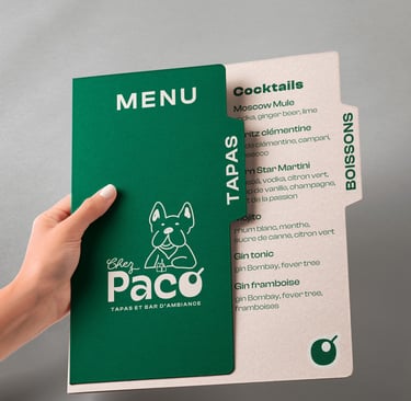 Branding chez Paco - menu - Soleado studio