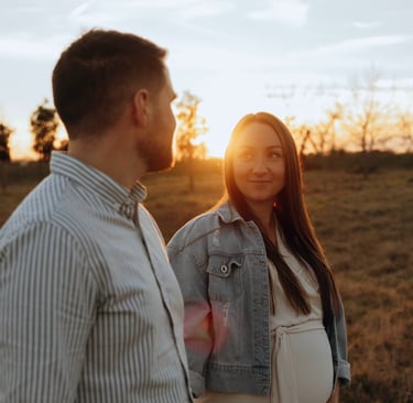 coucher de soleil photographe de grossesse toulouse et frouzins