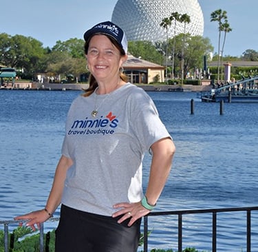 Heather Alto pictured inside EPCOT® at Walt Disney World®.