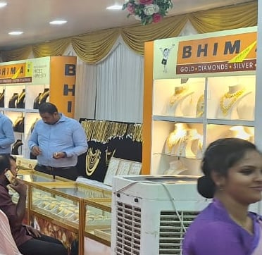 Exhibition by Bhima Jewellers Kerla using our Portable Showcases