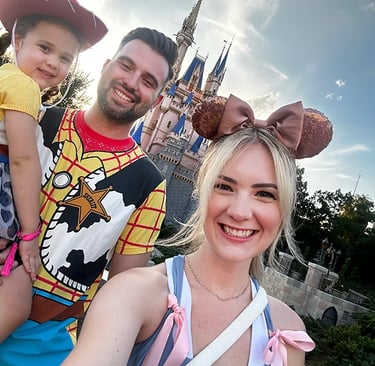 Lindsey Roberts pictured in front of Cinderella Castle at Disney's Magic Kingdom® Park.