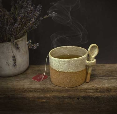 taza artesanal hecha a mano