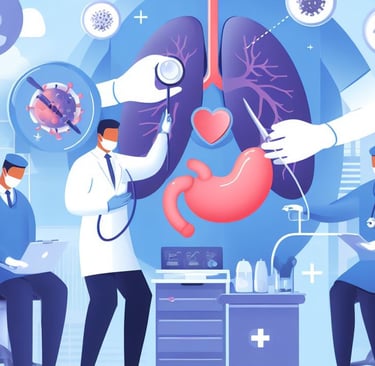 a doctor examining a patient's lungs and lungs