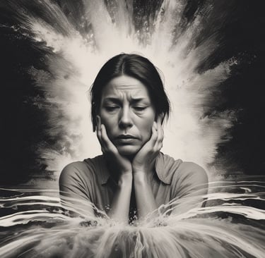 woman wearing black crew-neck shirt