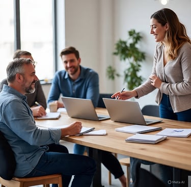 ara digital marketing agency team with client in hyderabad