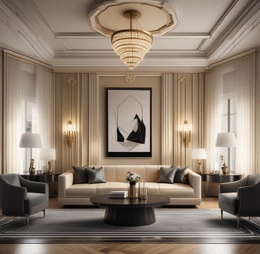 a piece of paper that says art deco on it