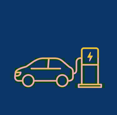 Punto de carga para vehículos eléctricos en Cataluña con carteles del Plan VE 2025-2030