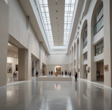 A vibrant modern art piece featuring bold colors and abstract shapes, symbolizing creative connection.