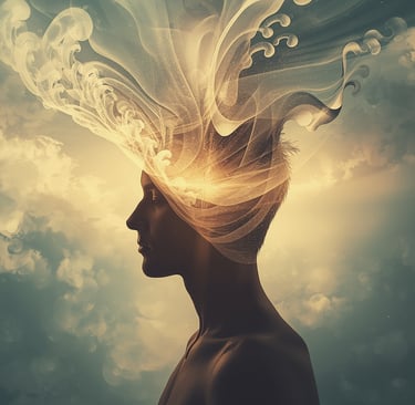 a woman with a veiled head and a veiled head