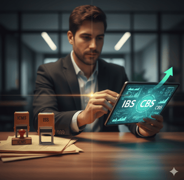 Um homem de terno e gravata está segurando um tablet puter