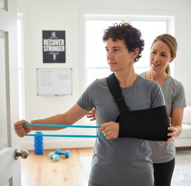 Fisioterapia para recuperar da cirurgia do ombro manguito