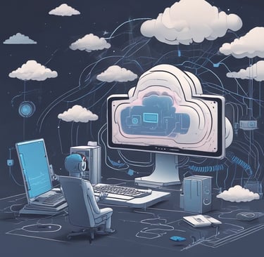 Modern office workspace with people collaborating over data analytics on laptops