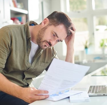 business owner stressed about cash flow