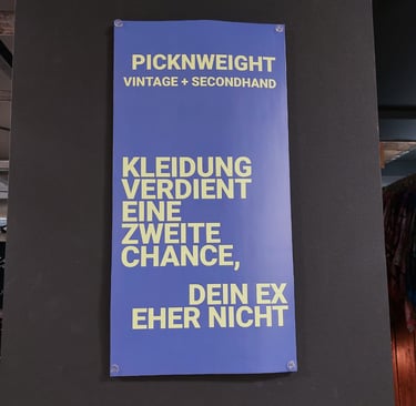 Schild bei picknweight Berlin