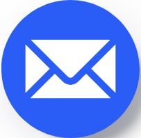 a blue envelope with a mailbox icon