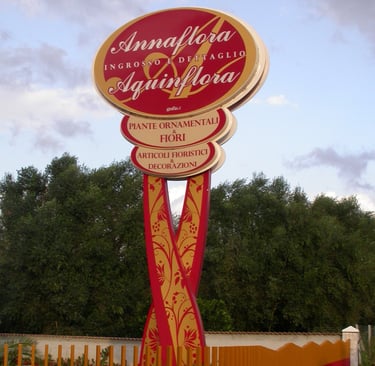 totem pubblicitario fiorario