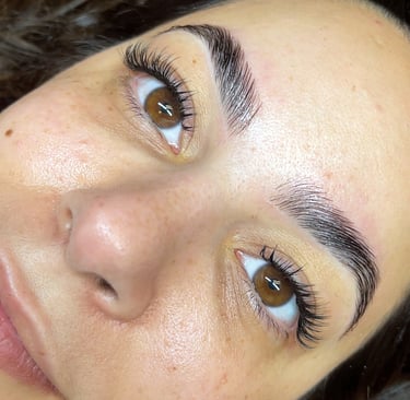 Client with Lash Lift and Brow Lamination | Mar Brows & Lashes