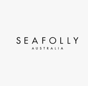 Logo of SEAFOLLY, a global fashion brand whose standards are met by King Fly.