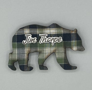 laser cut bear shaped souvenir magnet