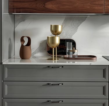 Designer kitchen handles and knobs for modular cabinets